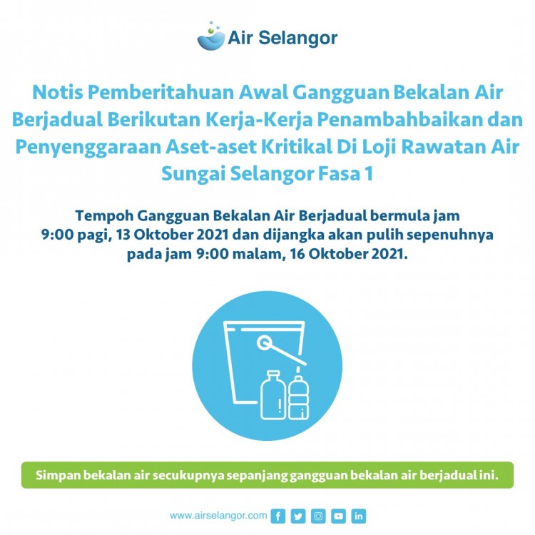 Disruption air selangor 2021 water Full List